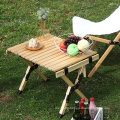 outdoor large small luxury beech solid wood picnic portable wooden folding camping table